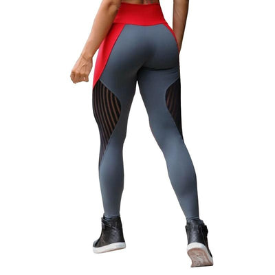 High Waist Mesh Patchwork Yoga Leggings