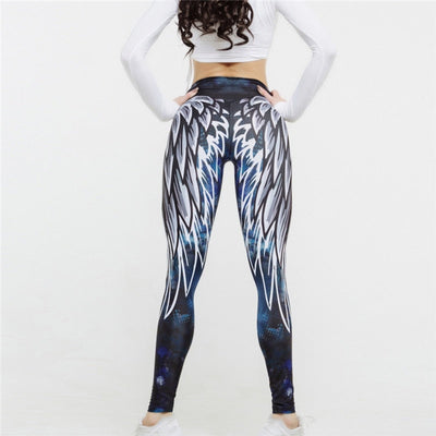 Wings Print Yoga Leggings