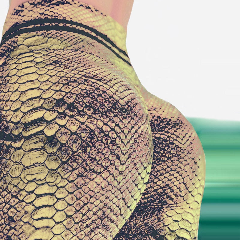 Printed Slim Tights Running Pants