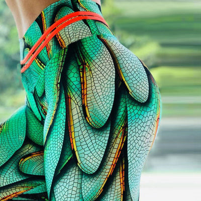 Printed Slim Tights Running Pants