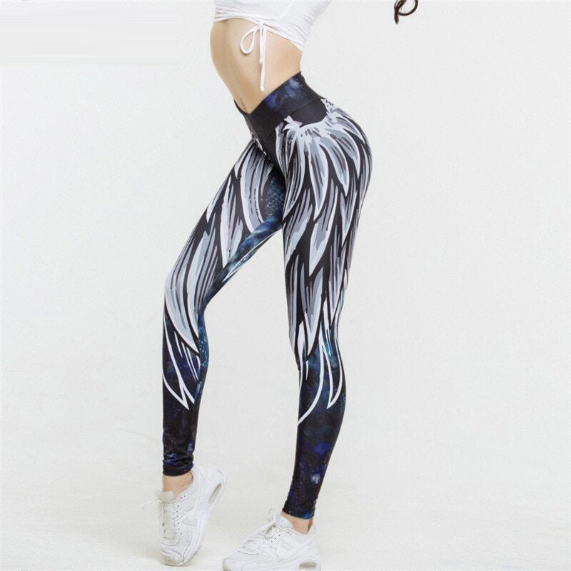 Wings Print Yoga Leggings